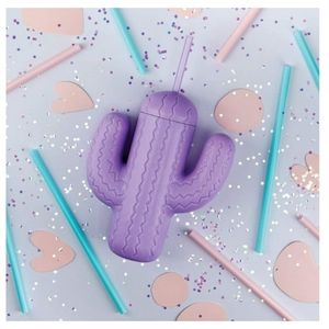 *NWT* Pink Sky Cactus Cup w/Straw